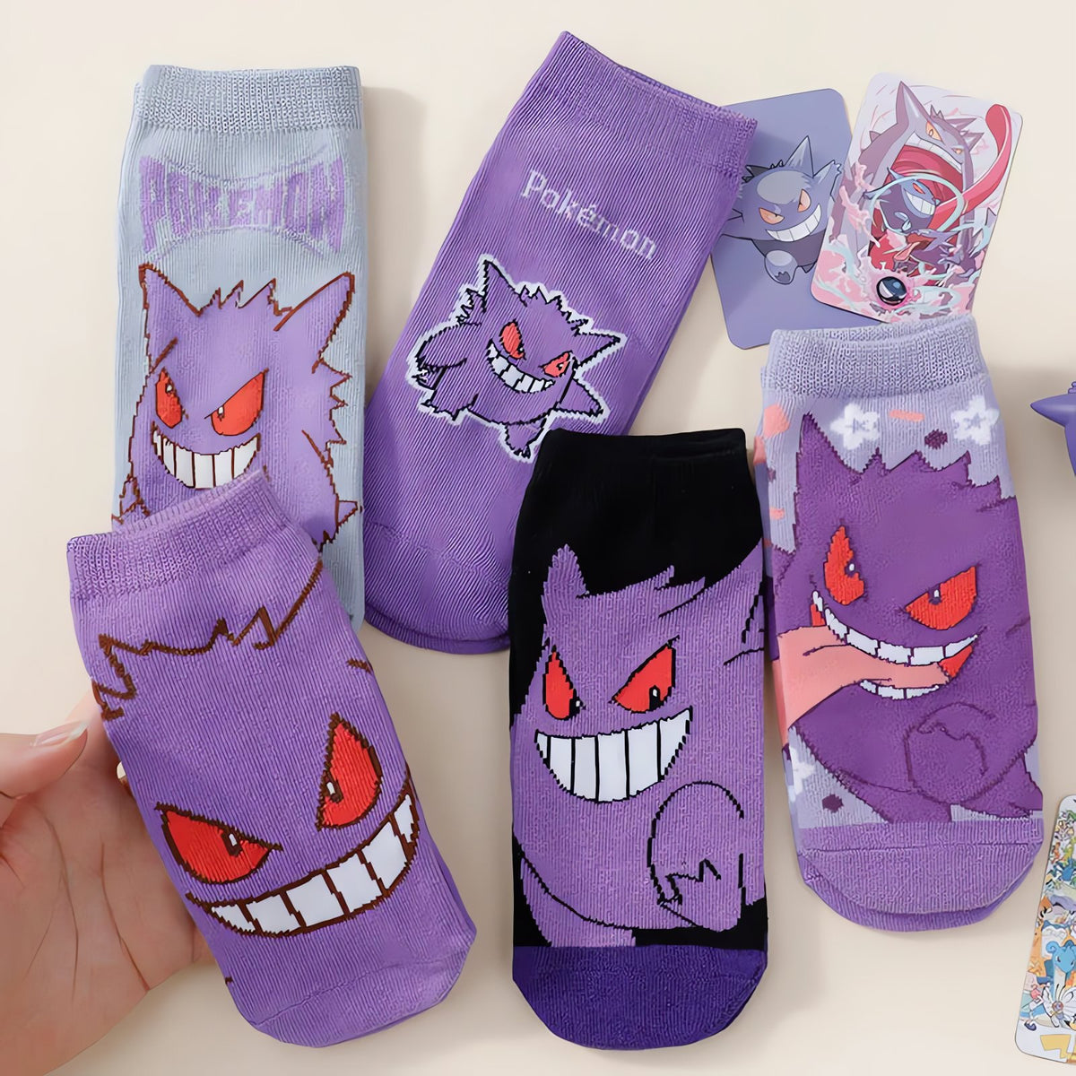 Gengar crew socks, pack of five pairs – photo 5