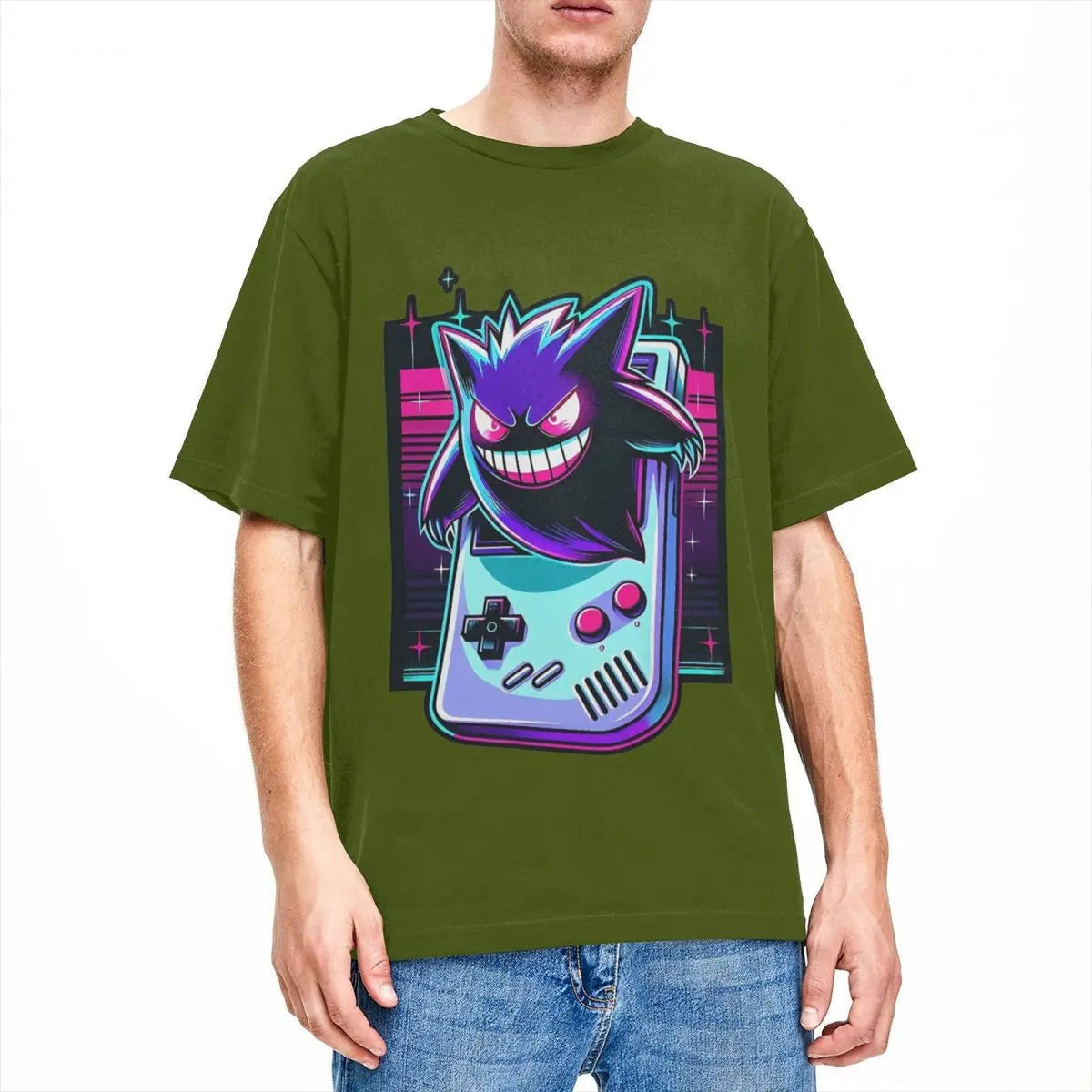 Gengar vintage game T-shirt – Green