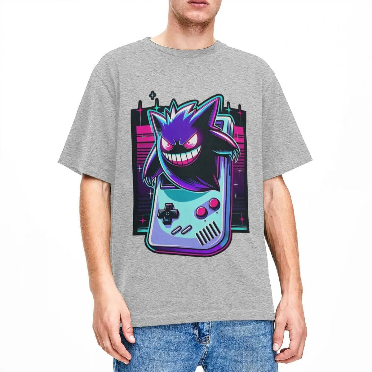 Gengar vintage game T-shirt – Grey