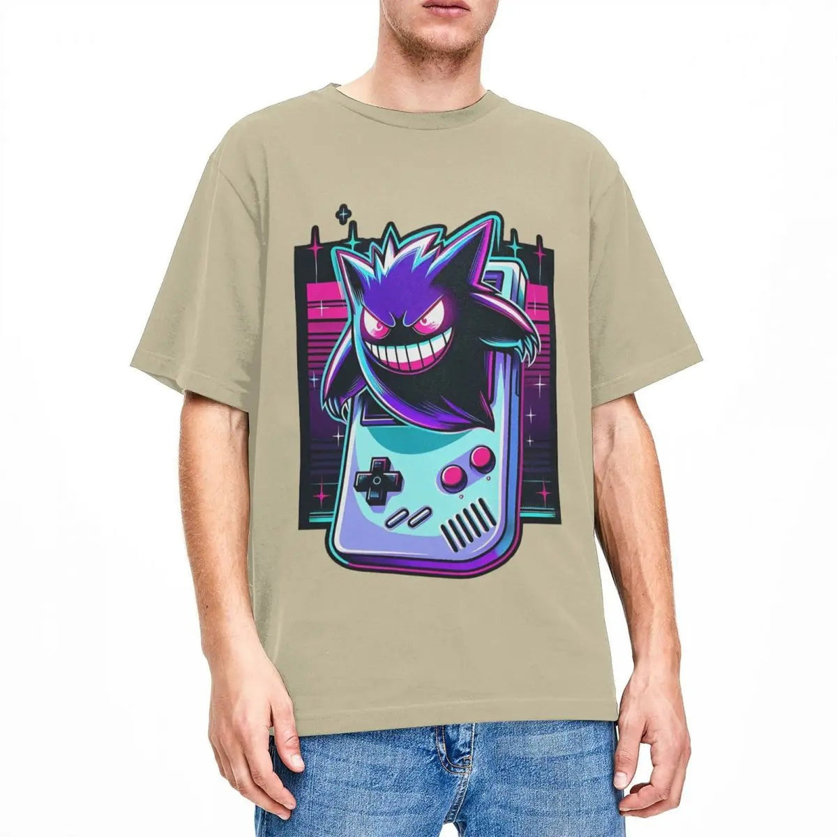 Gengar vintage game T-shirt – Khaki