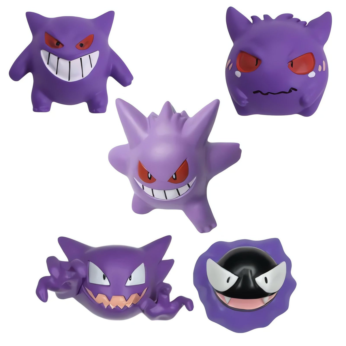 Ghost-type Pokémon figures including Gengar