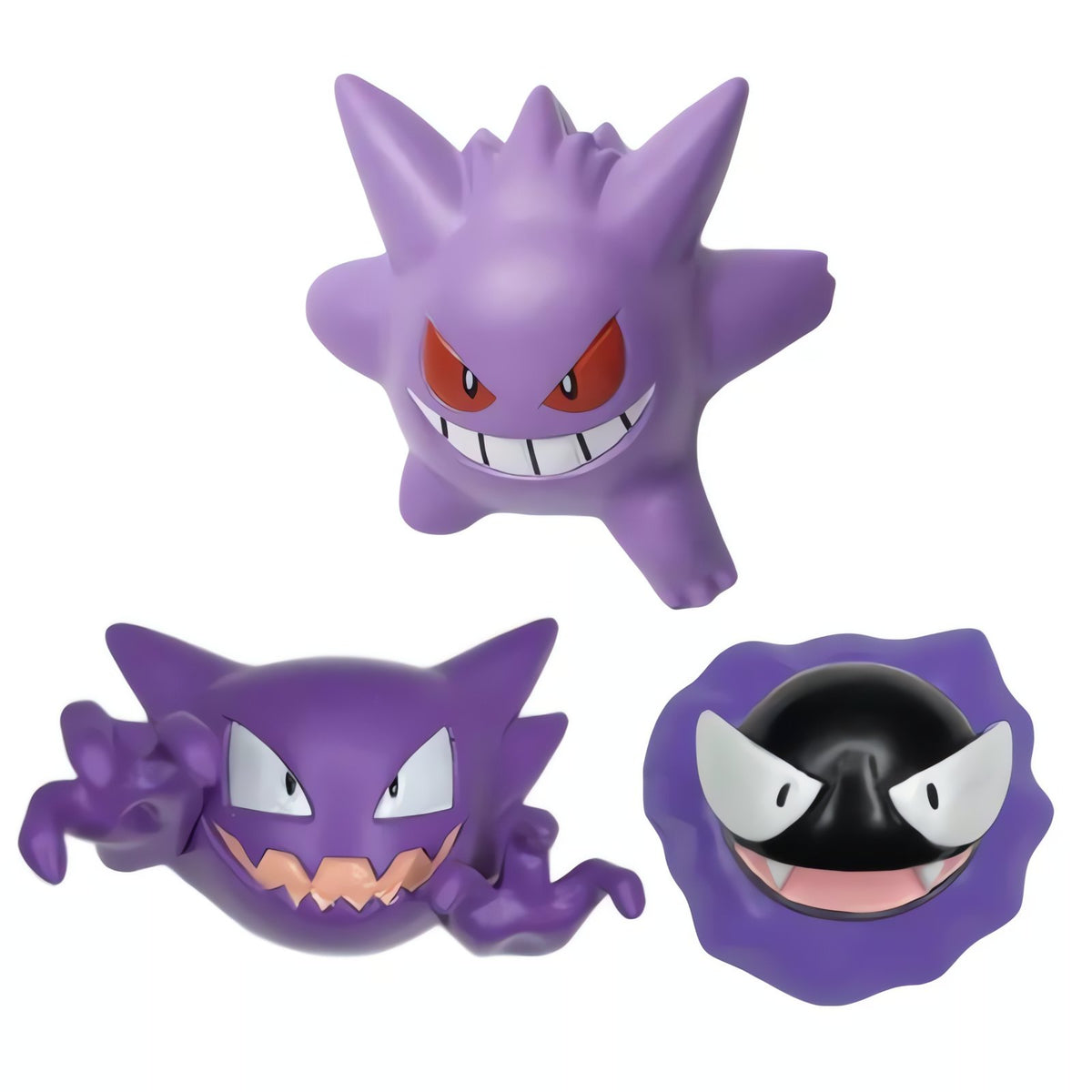 Ghost-type Pokémon figures including Gengar – Evolution Group of 3