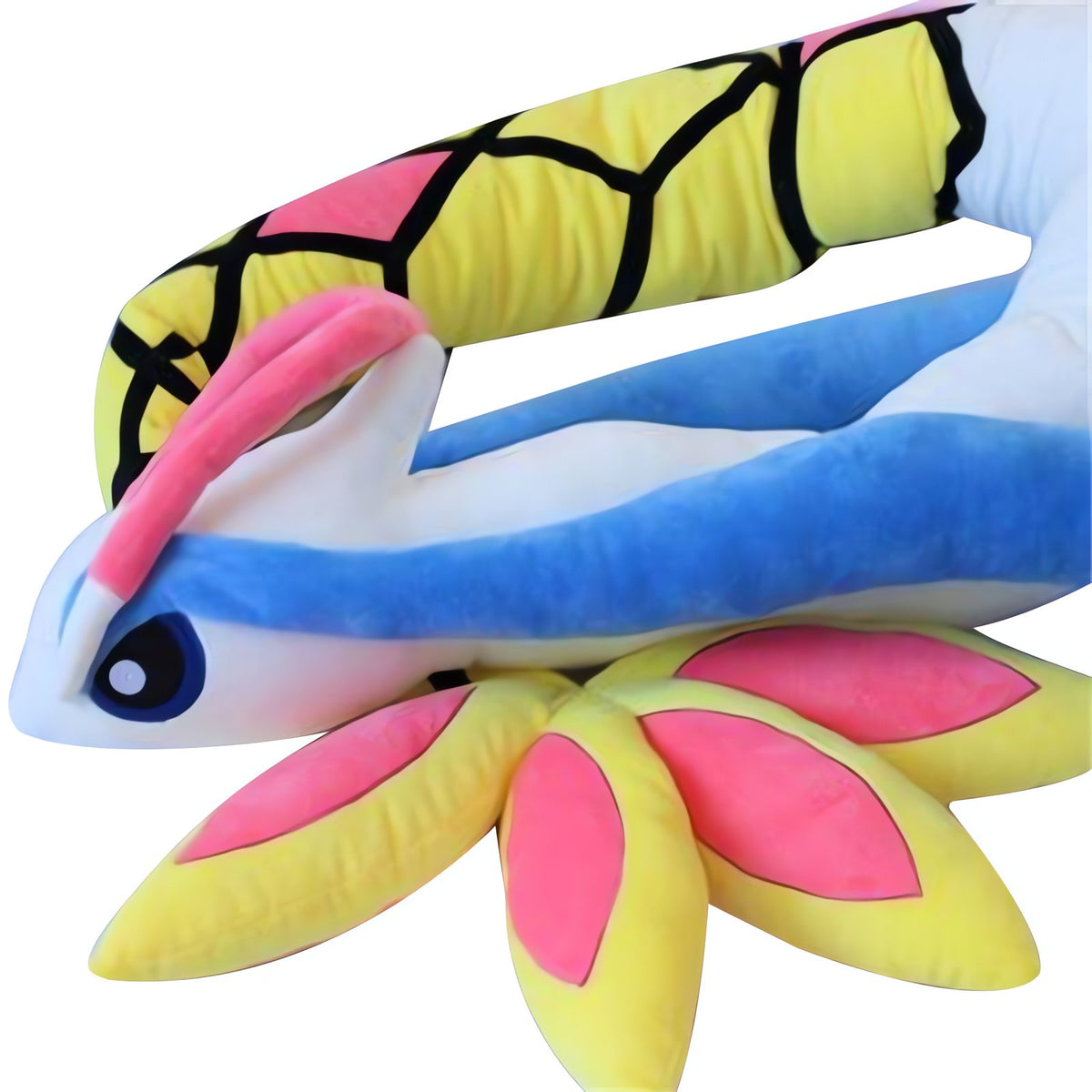 Giant Milotic plush toy, over 2m long