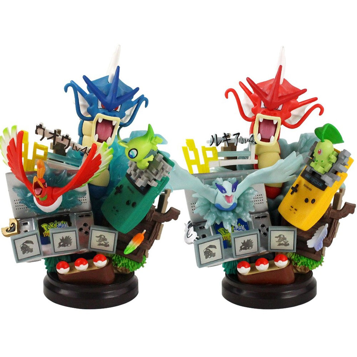 Gyarados statue with Game Boy design