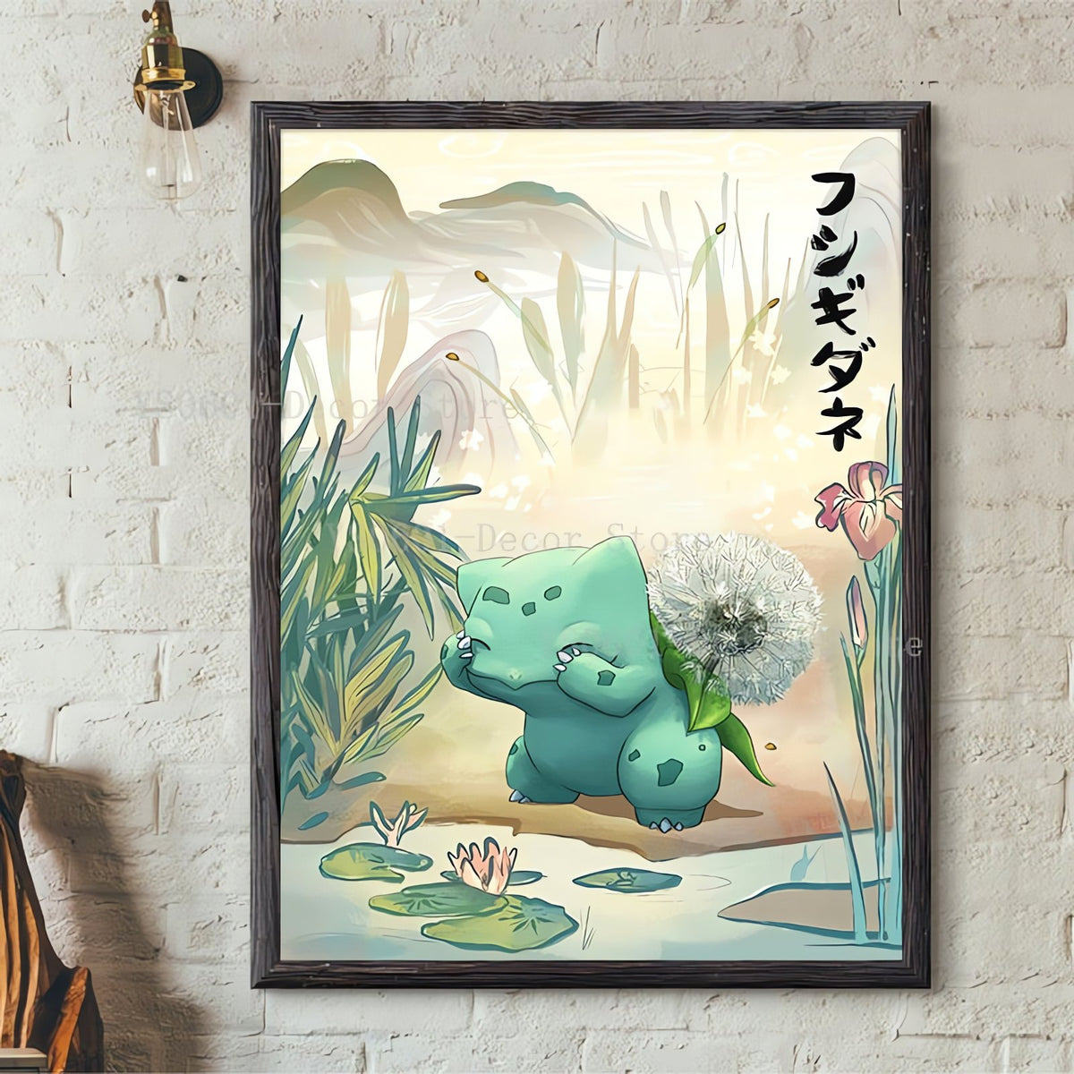 Japanese-style Pokémon art print on canvas – 10x15cm (Unframed)