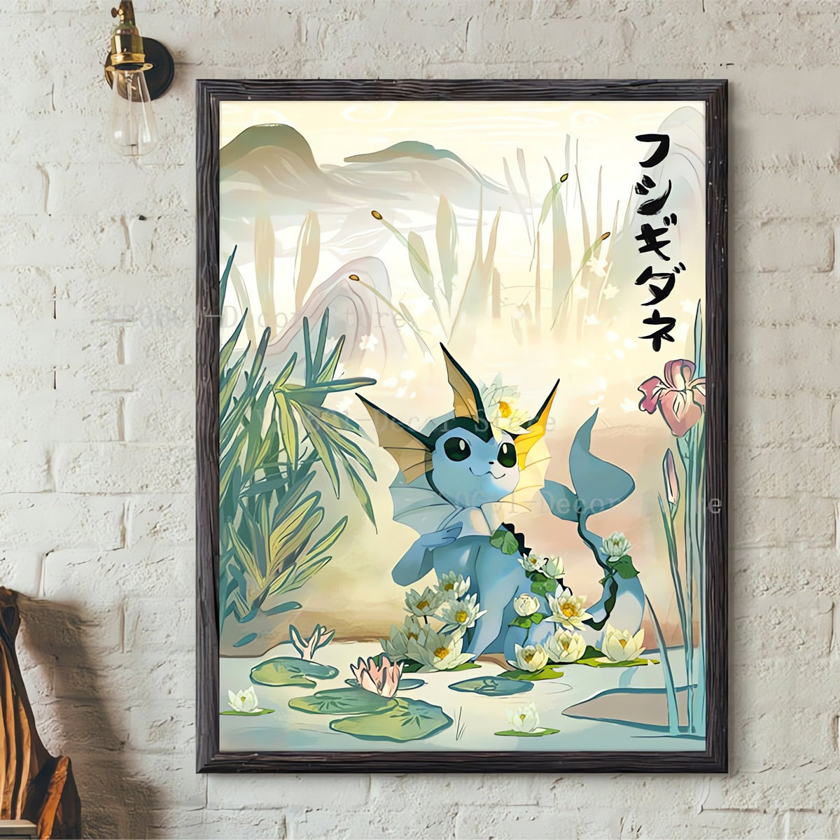 Japanese-style Pokémon art print on canvas – 10x15cm (Unframed)