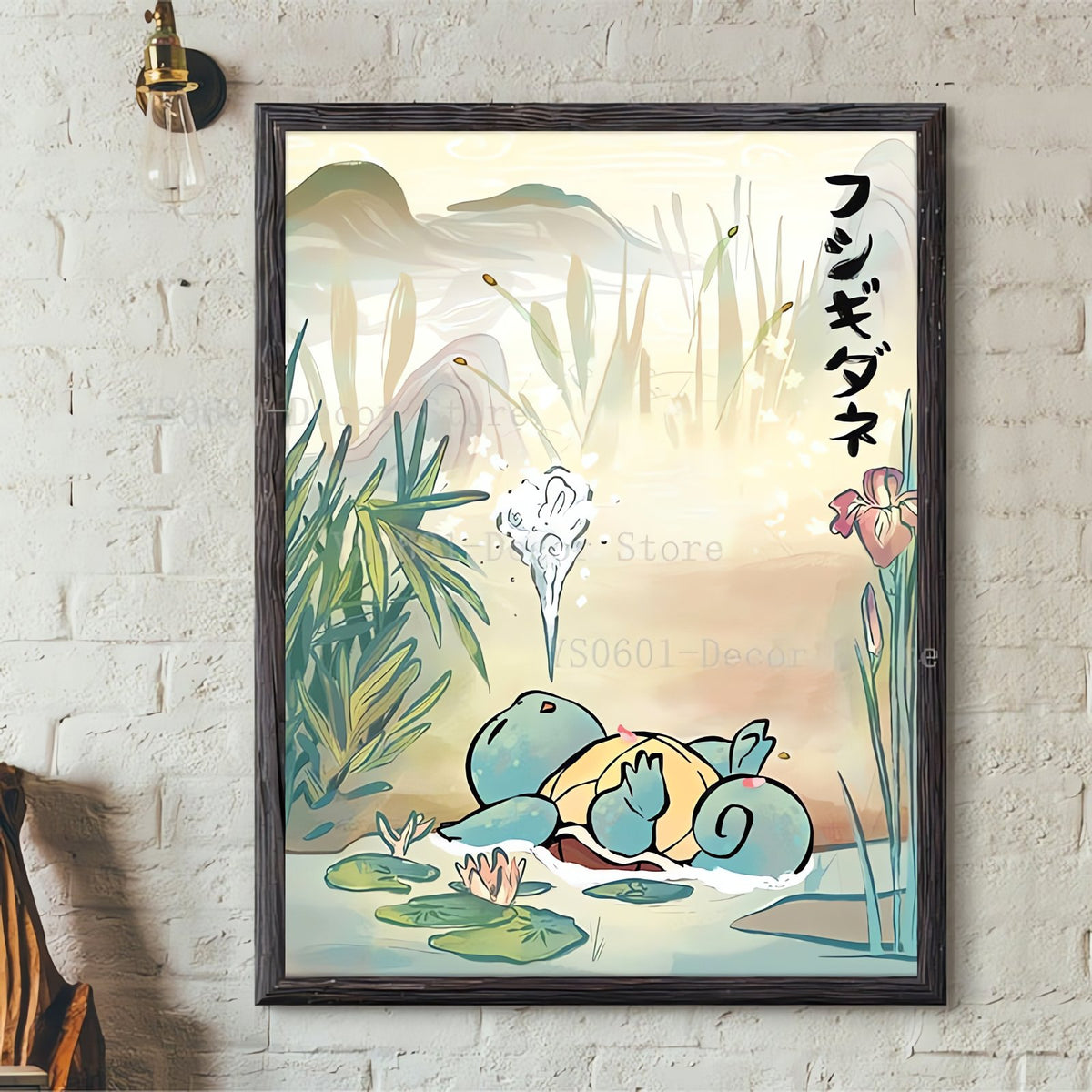 Japanese-style Pokémon art print on canvas – 10x15cm (Unframed)