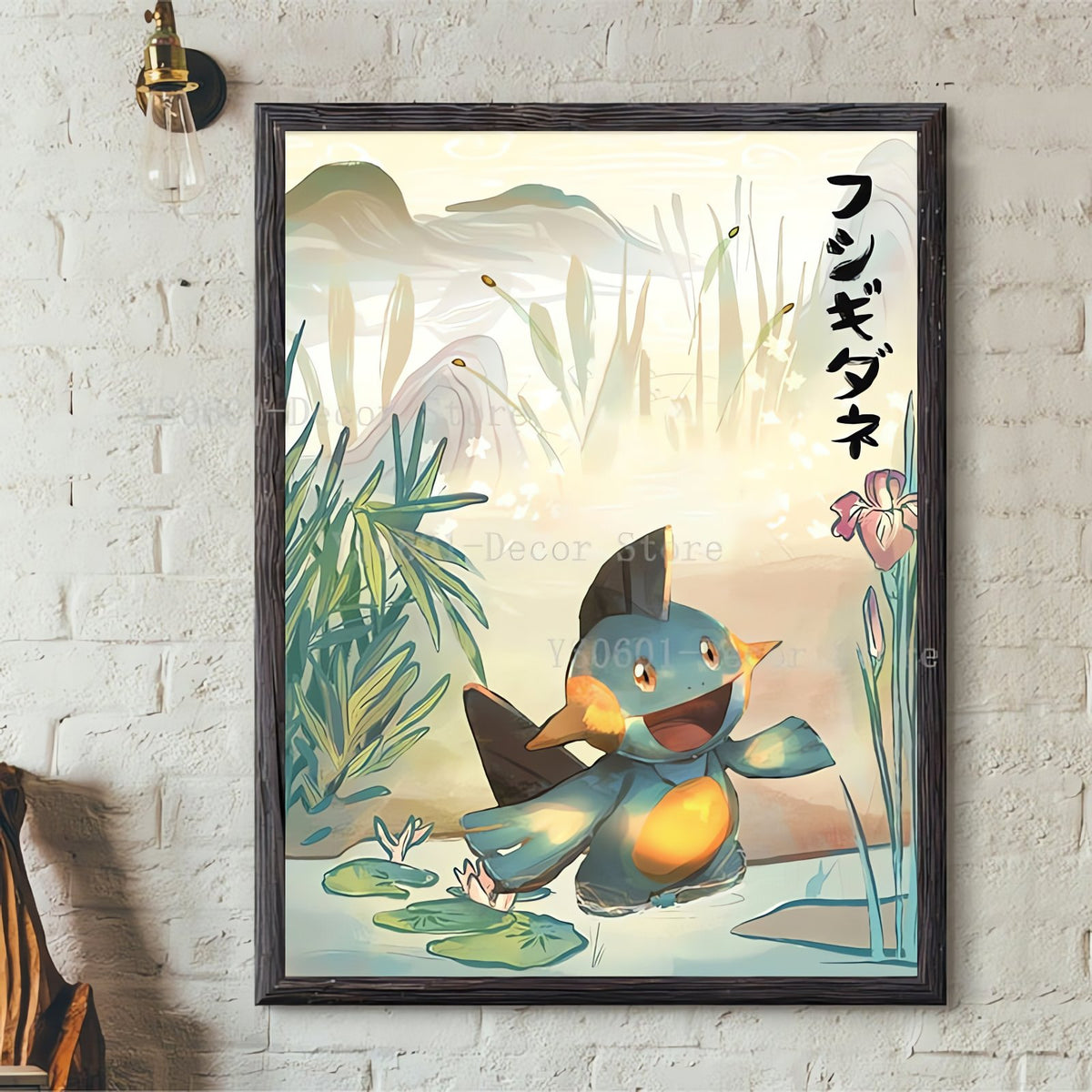 Japanese-style Pokémon art print on canvas – 10x15cm (Unframed)