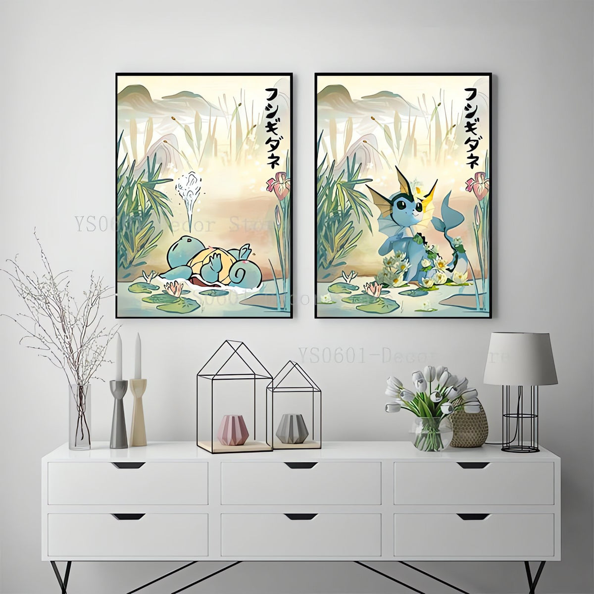 Japanese-style Pokémon art print on canvas – photo 6