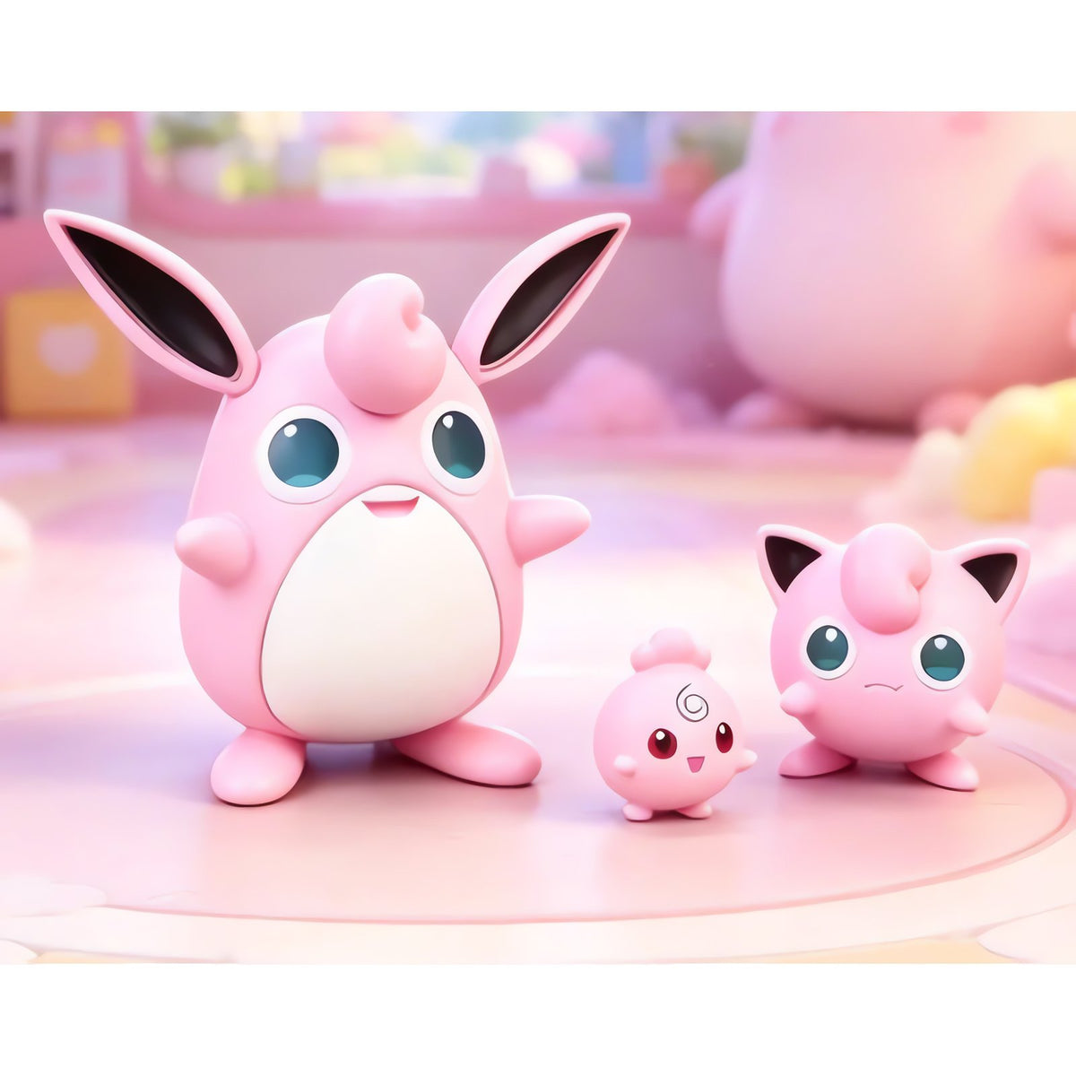 Jigglypuff evolution figure set, three figures – photo 2