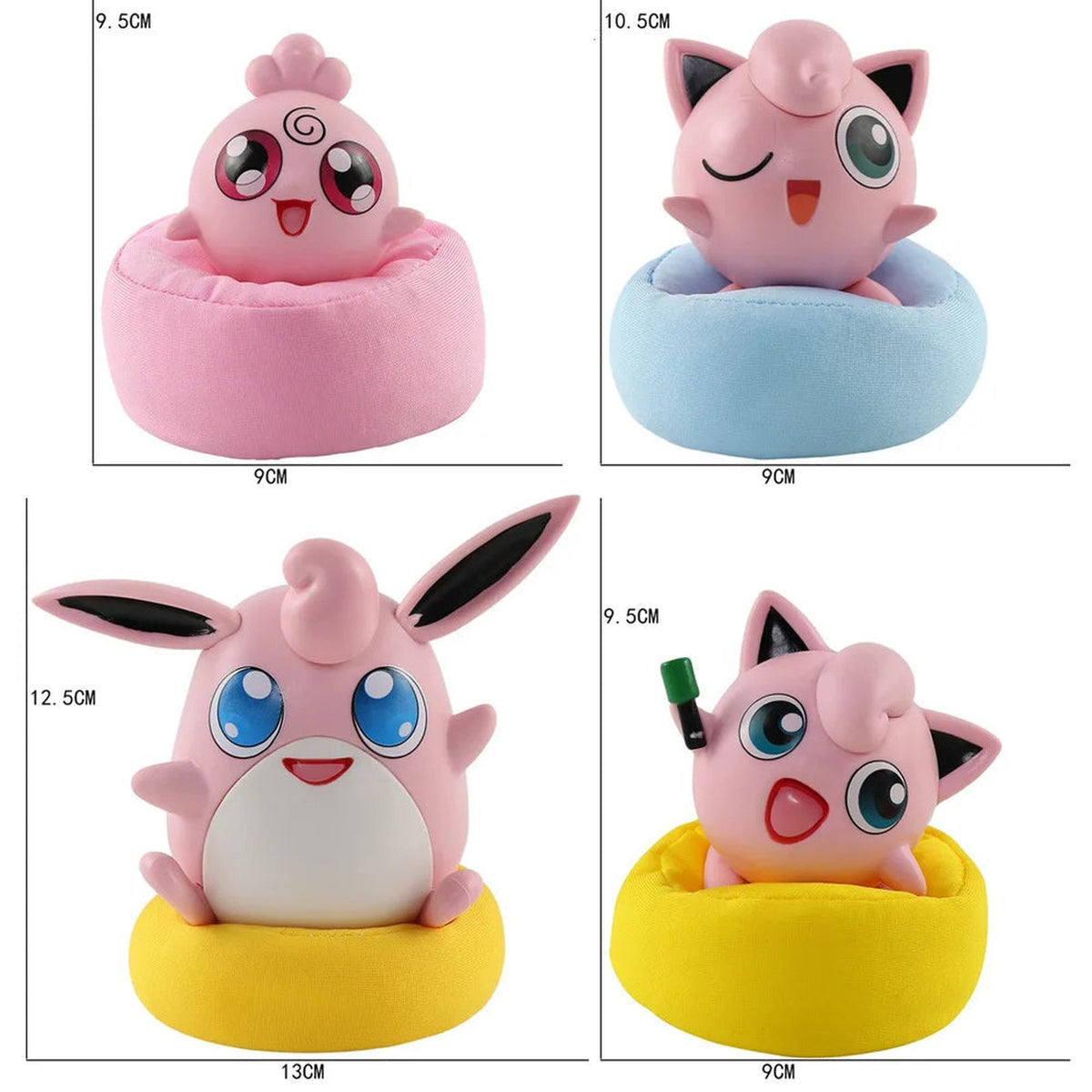 Jigglypuff and evolutions figure set with cushions – photo 2