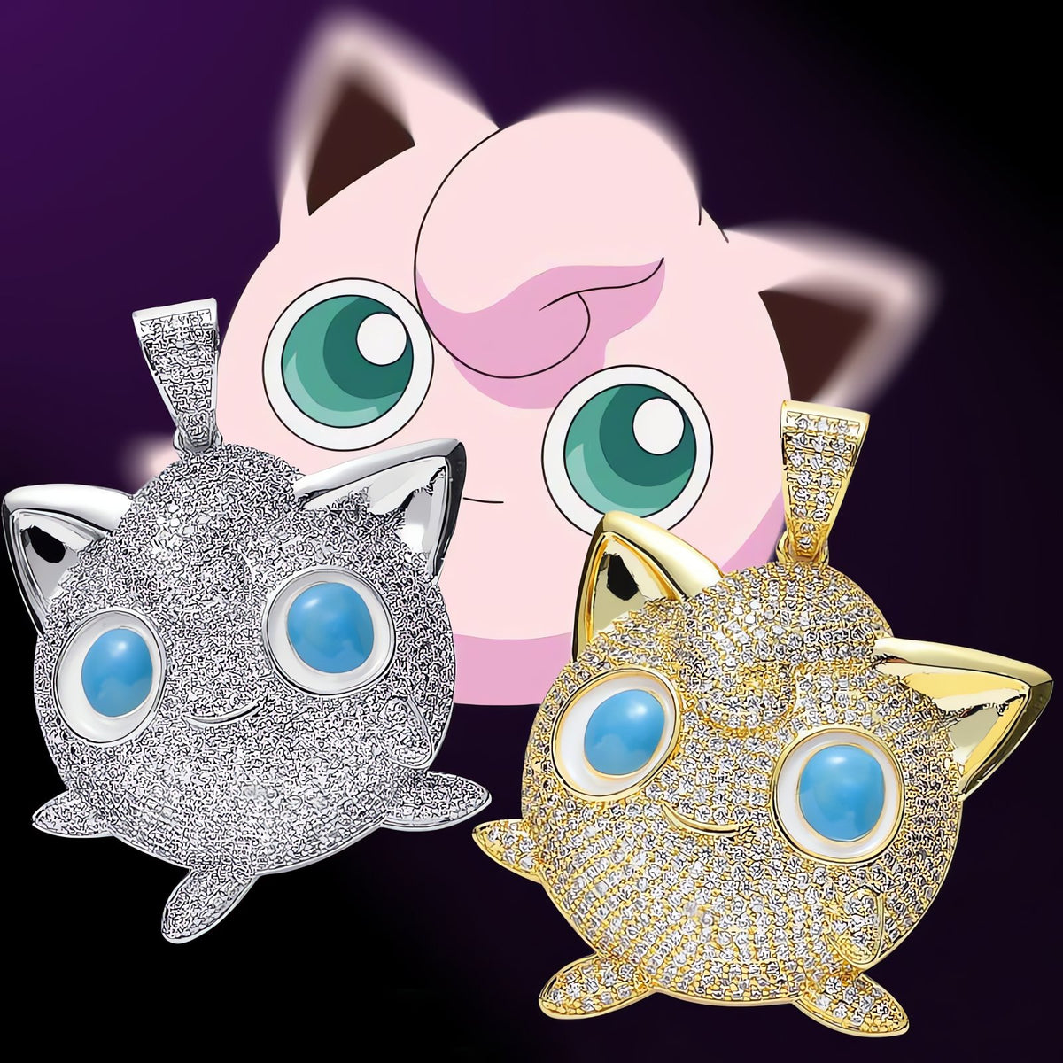 Jigglypuff pendant necklace, hip hop style – photo 2