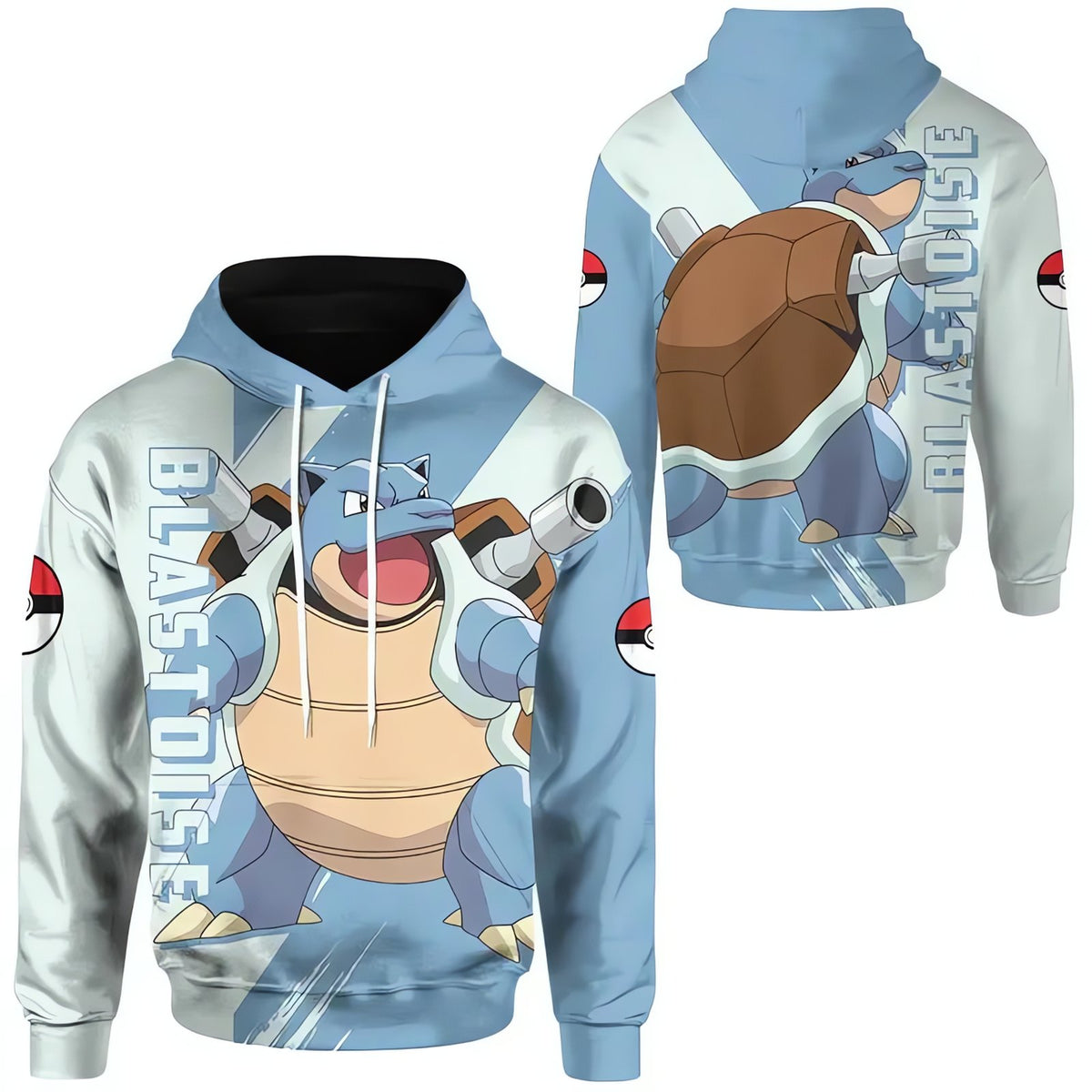 Jolteon and Blastoise Pokémon hoodies