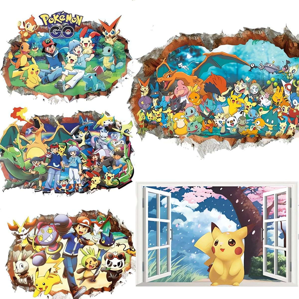Kawaii Pikachu wall sticker