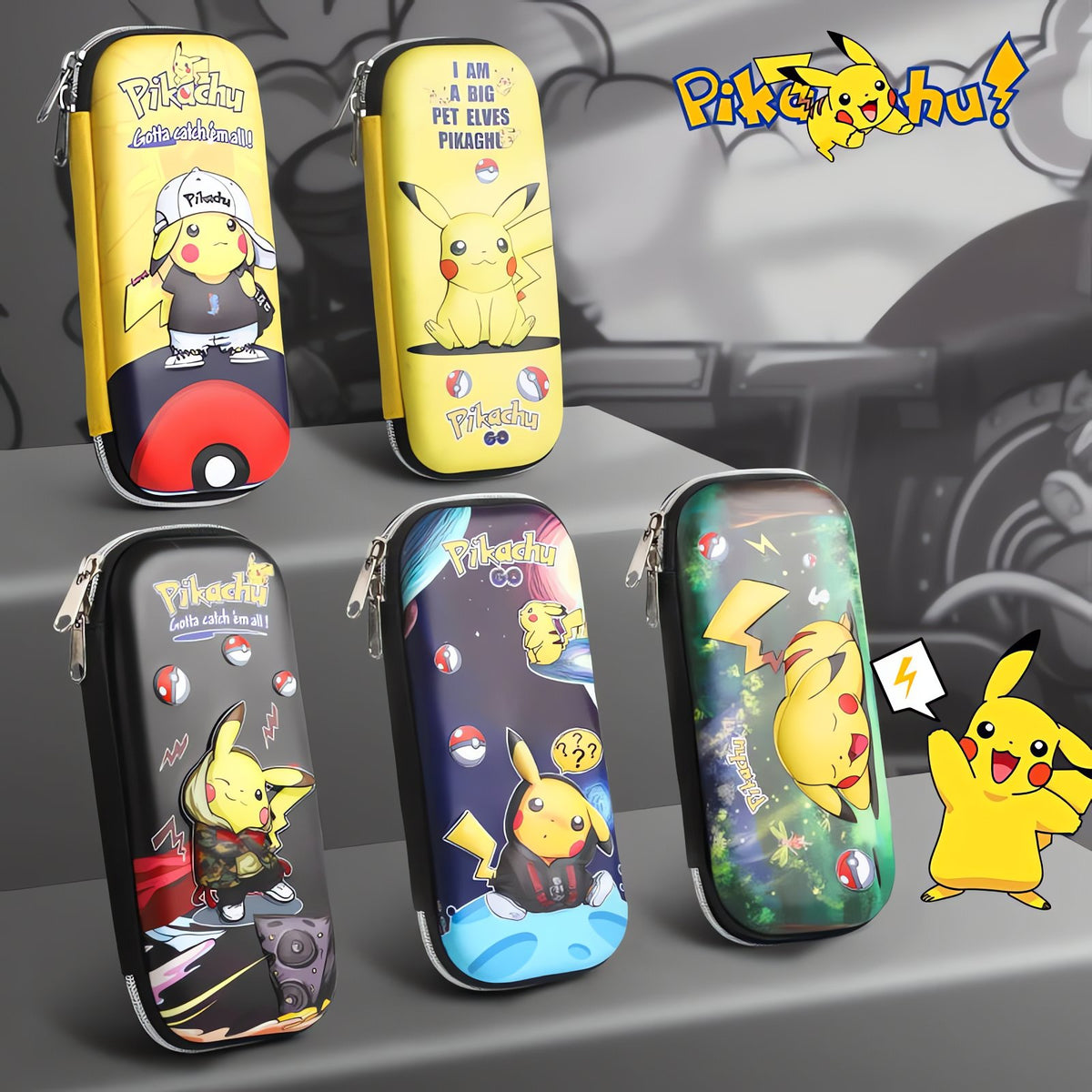 Large Pikachu pencil case with lock and handle – photo 2
