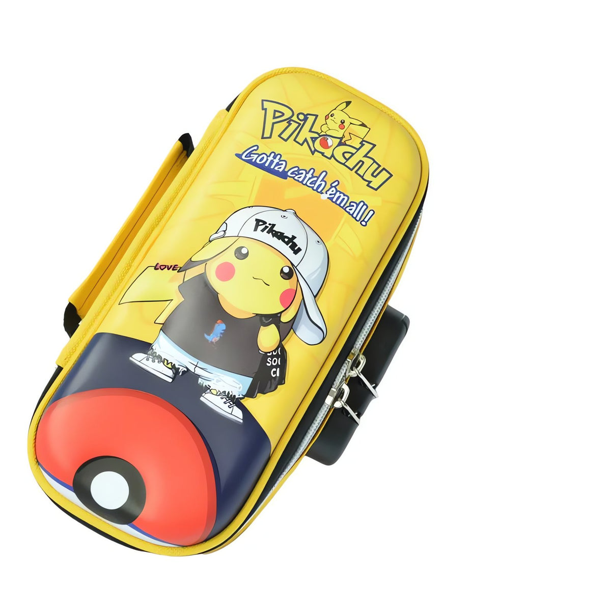Large Pikachu pencil case with lock and handle – D