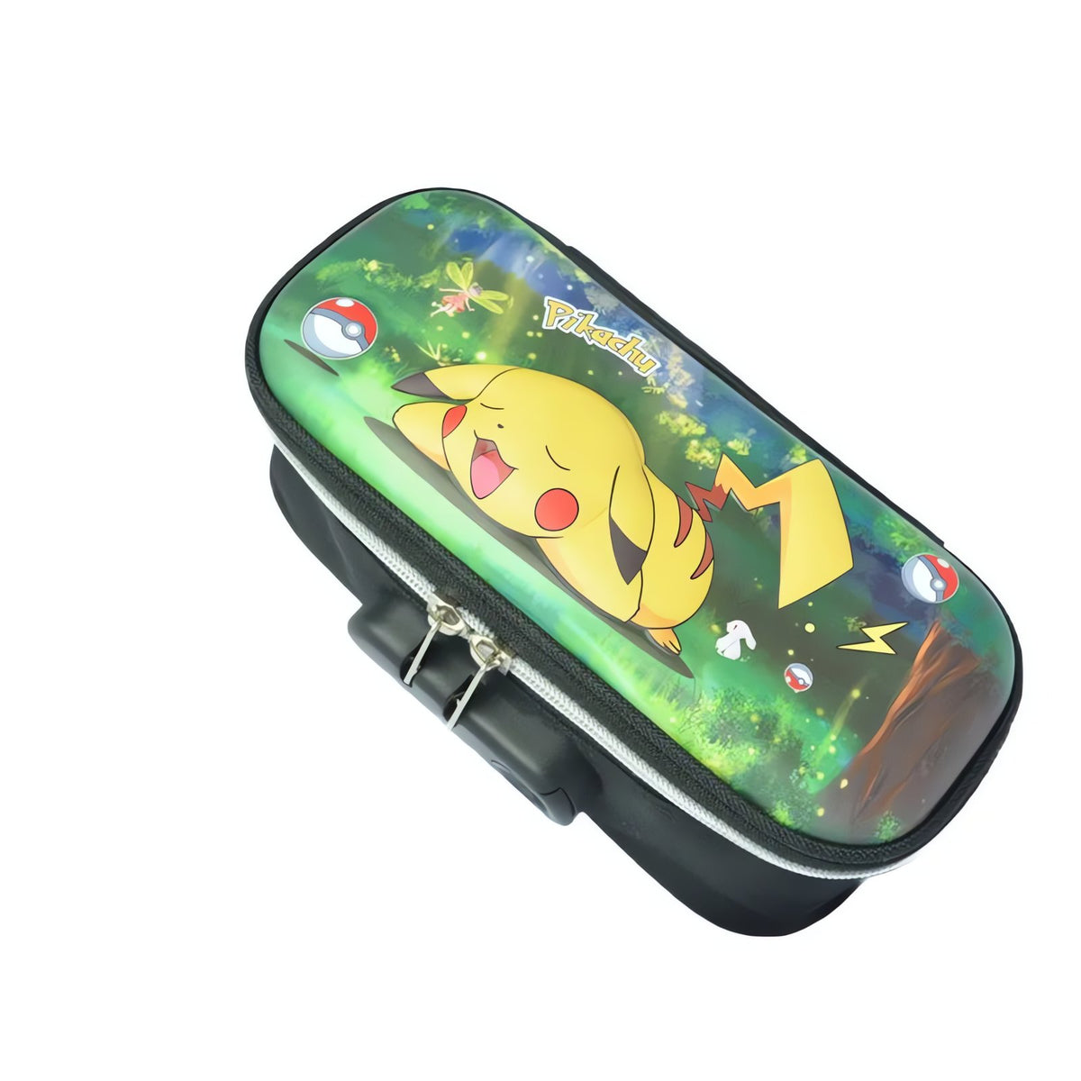 Large Pikachu pencil case with lock and handle – E