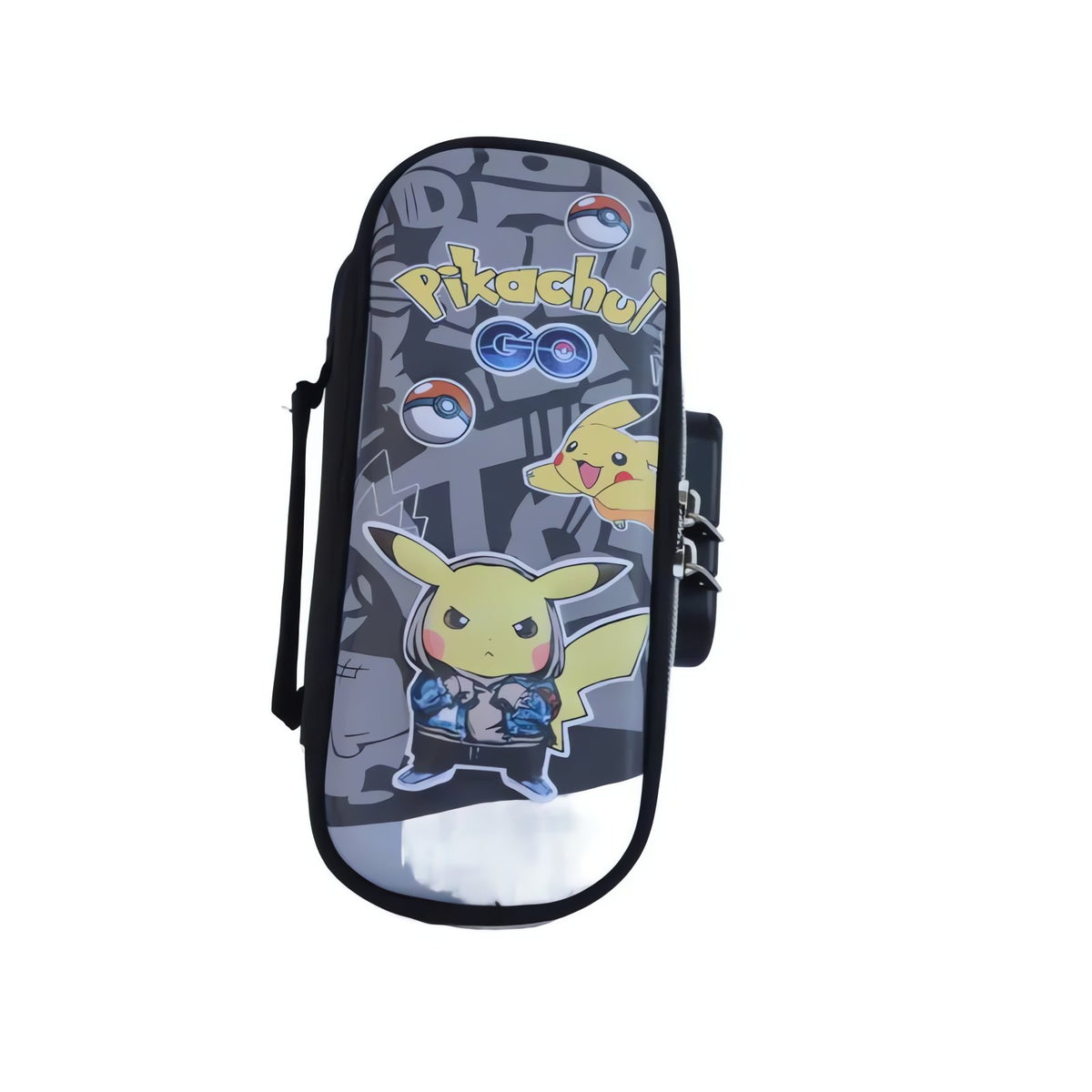 Large Pikachu pencil case with lock and handle – K