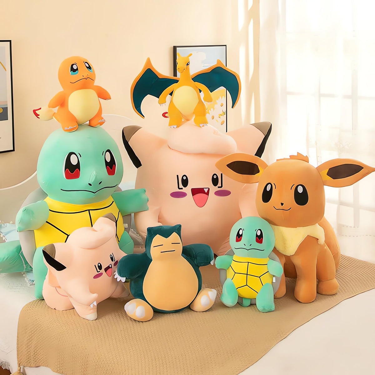 Large Pokémon plush toys, 25cm and 40cm