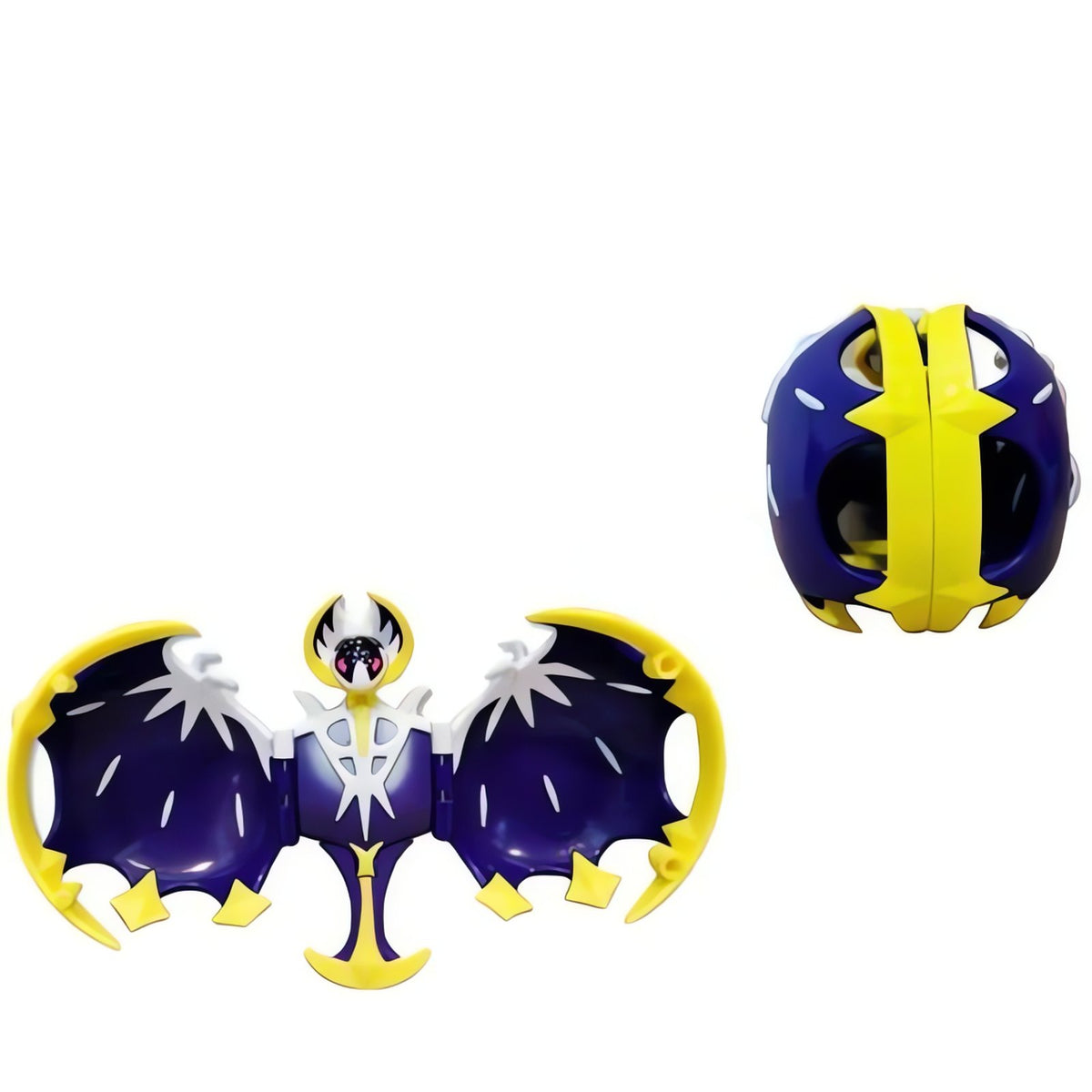 Lunala figure that transforms into a Poké Ball