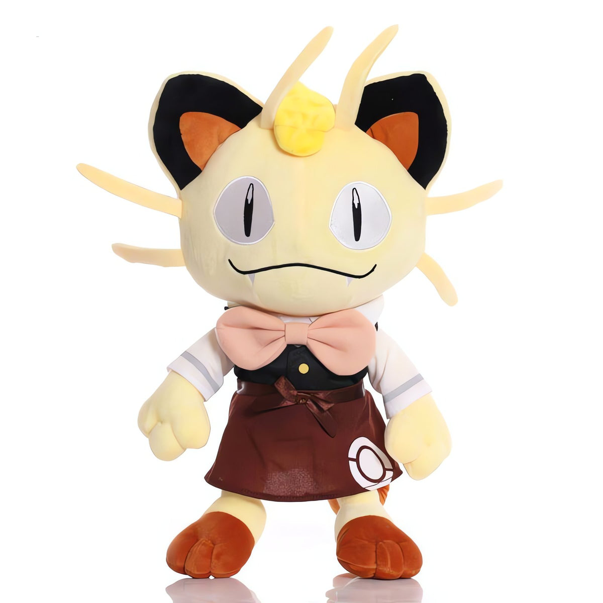 Meowth plush toy with coin on forehead