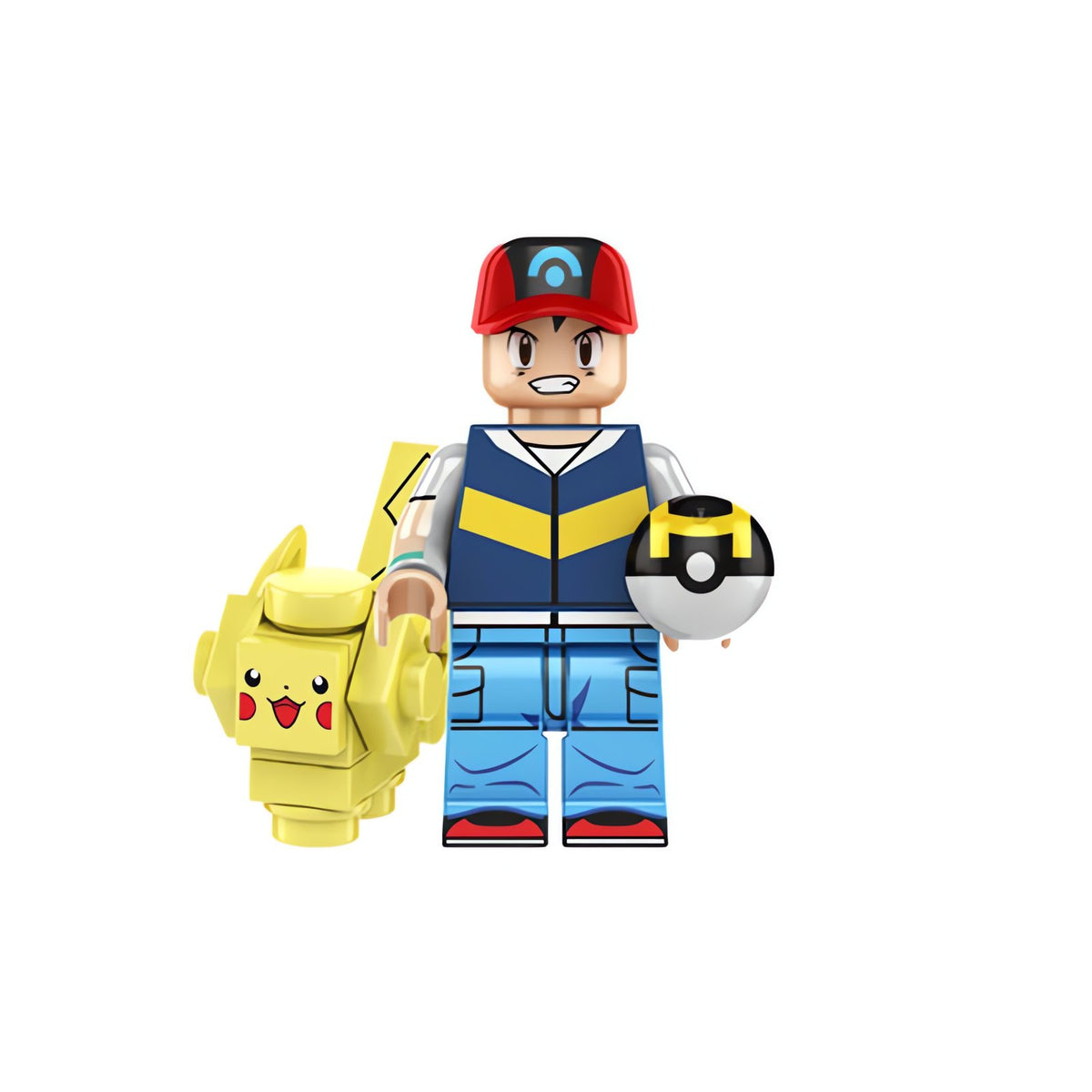 Mini trainer figure with Pokémon and Poké Ball – Pikachu