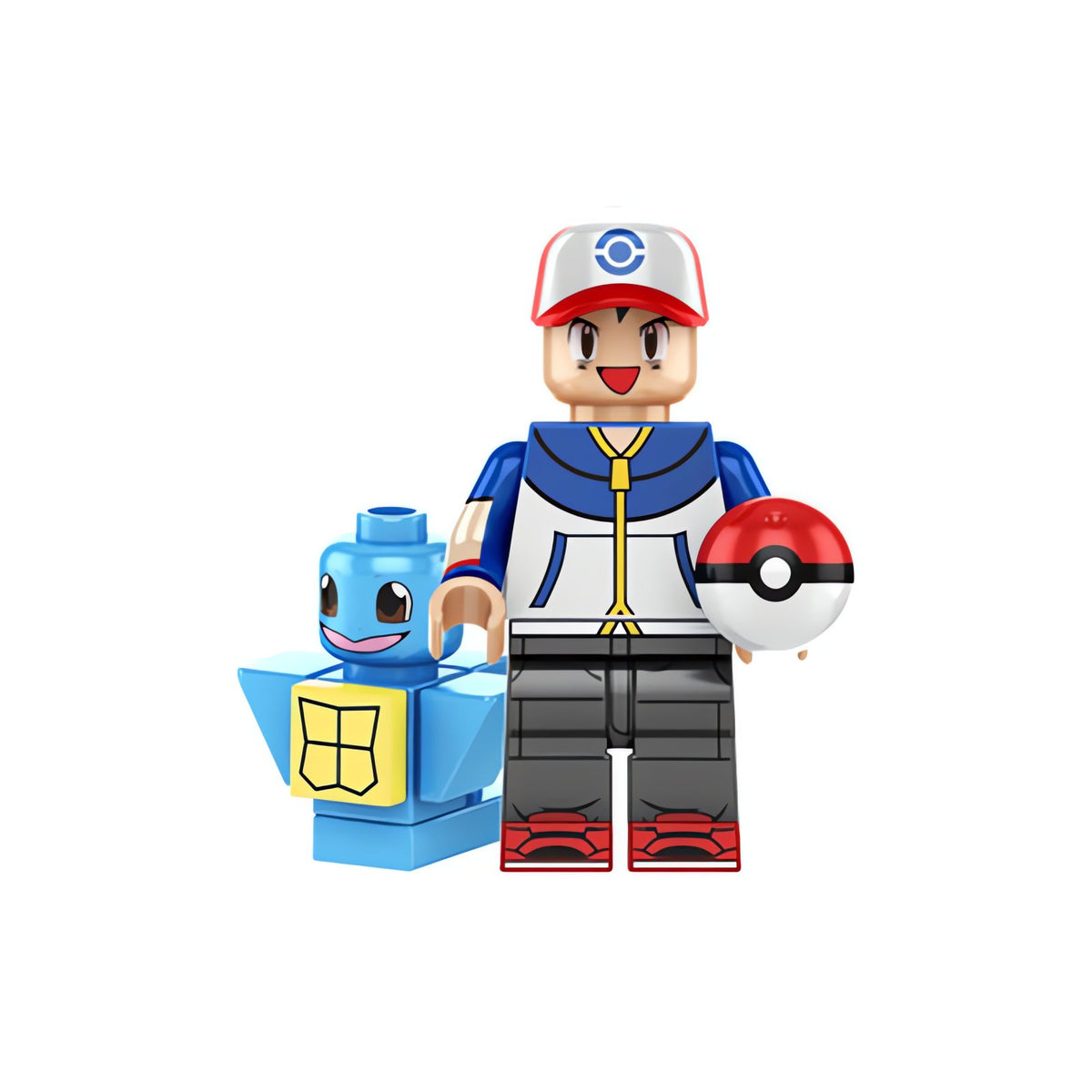 Mini trainer figure with Pokémon and Poké Ball – Squirtle