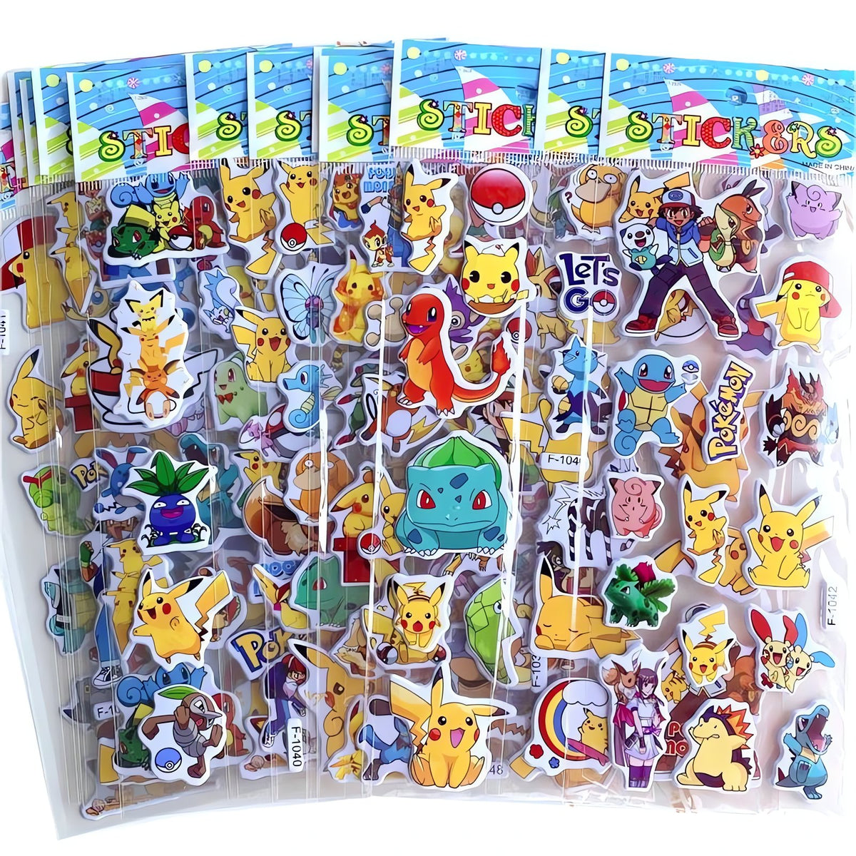 Pikachu 3D sticker sheets
