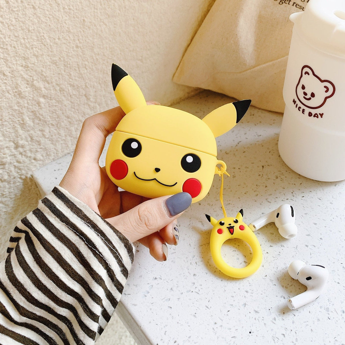 Pikachu silicone AirPods case