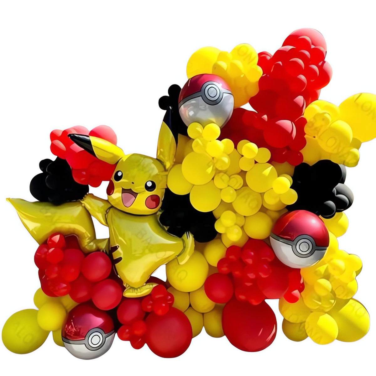 Pikachu balloon set with Poké Ball balloons