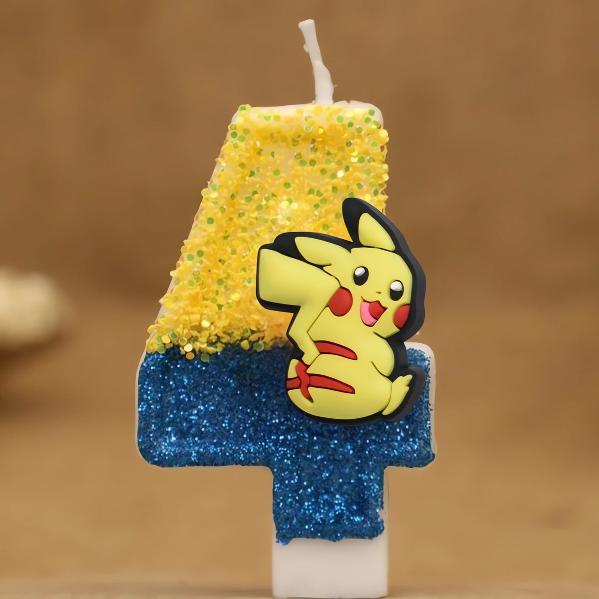 Pikachu birthday candle with number – 4