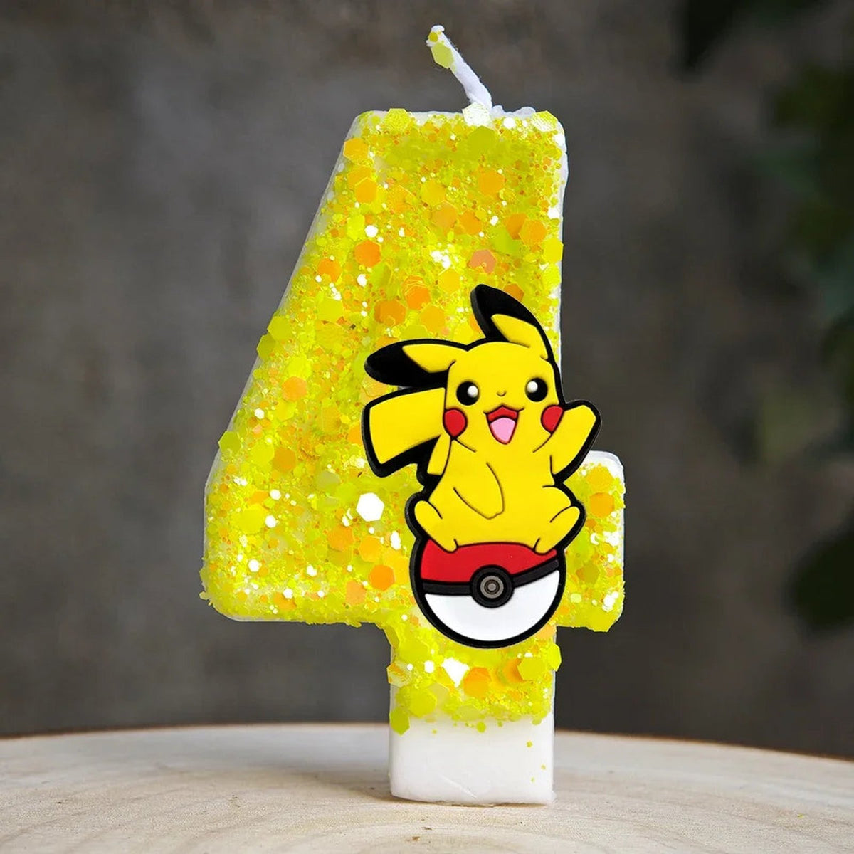 Yellow Pikachu birthday number candle – photo 2