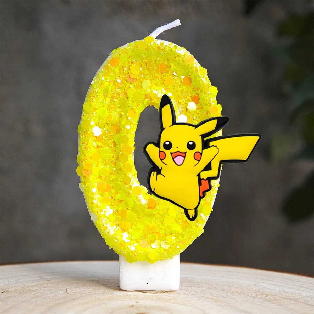 Yellow Pikachu birthday number candle – Pikachu 0
