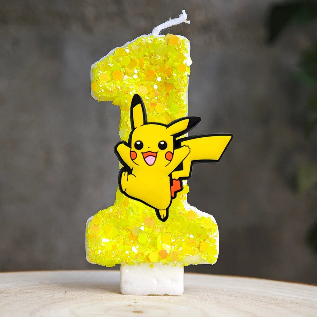 Yellow Pikachu birthday number candle – Pikachu 1