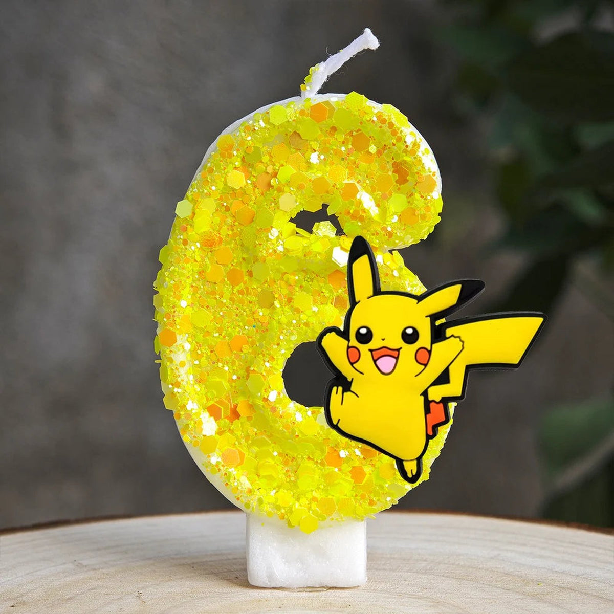 Yellow Pikachu birthday number candle – Pikachu 6