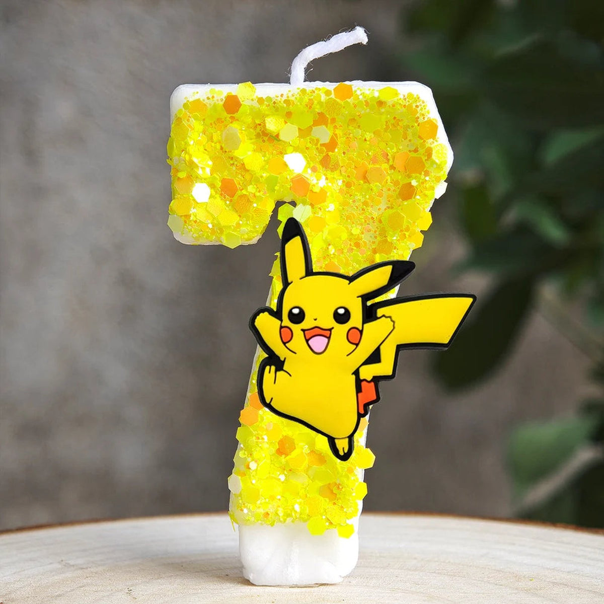 Yellow Pikachu birthday number candle – Pikachu 7