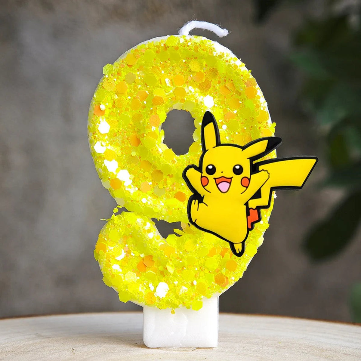 Yellow Pikachu birthday number candle – Pikachu 9