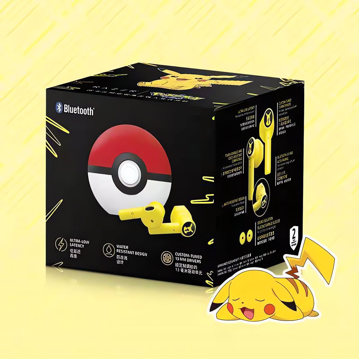 Yellow Pikachu earbuds with Poké Ball case – photo 5