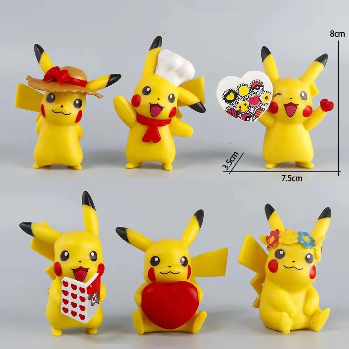 Set of six Pikachu chef figures – photo 3