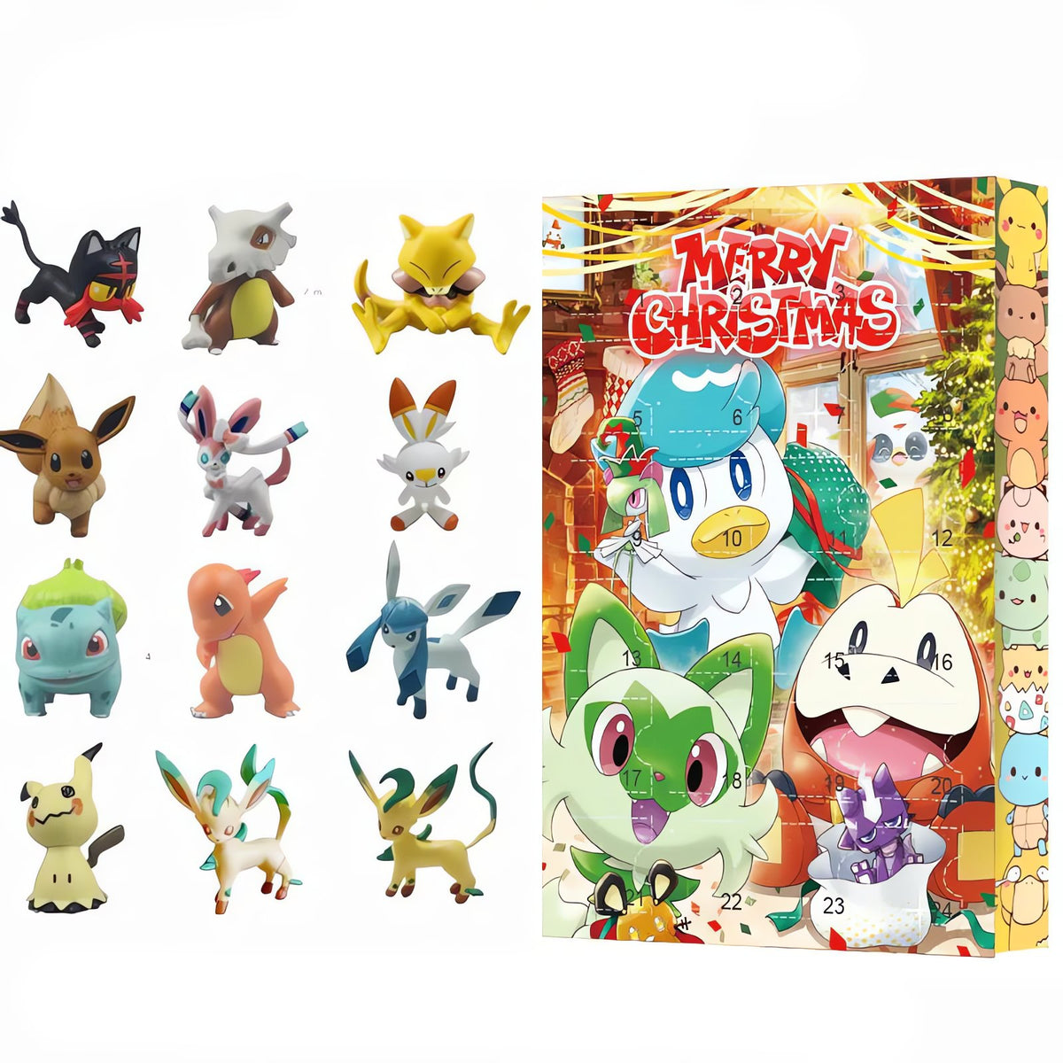 Pikachu Christmas advent calendar – Sprigatito, Fuecoco and Quaxly Merry Christmas