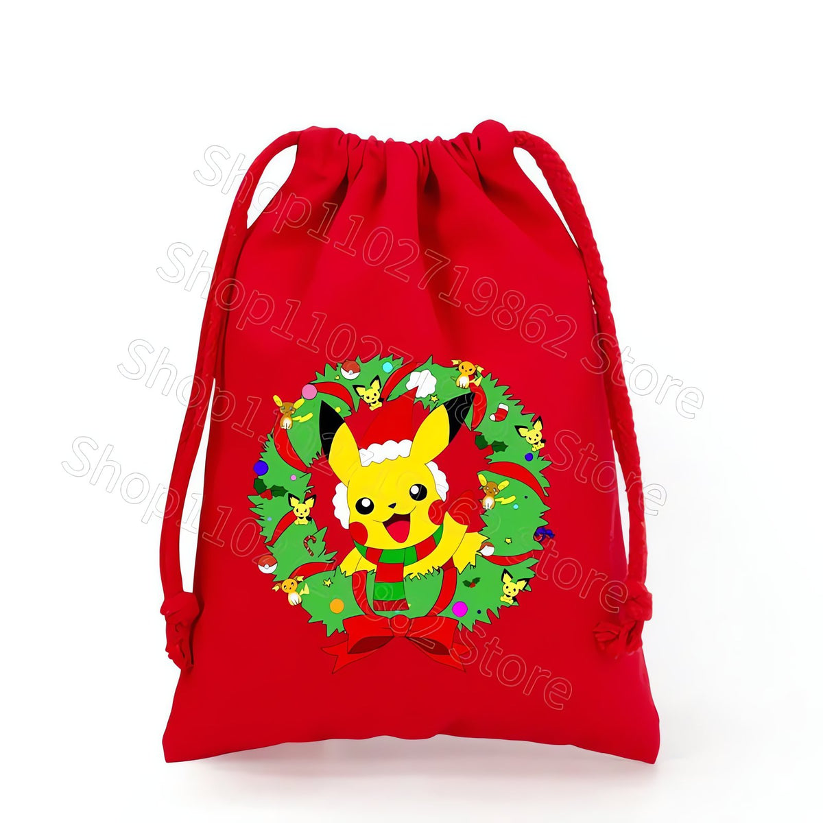 Pikachu Christmas drawstring gift bag – CWJL2301