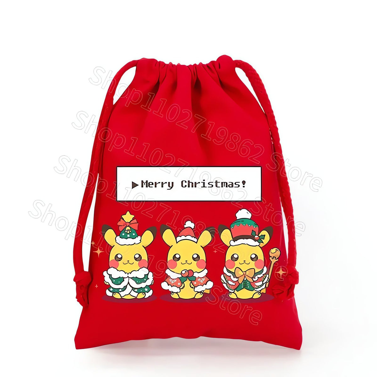 Pikachu Christmas drawstring gift bag – CWJL2302