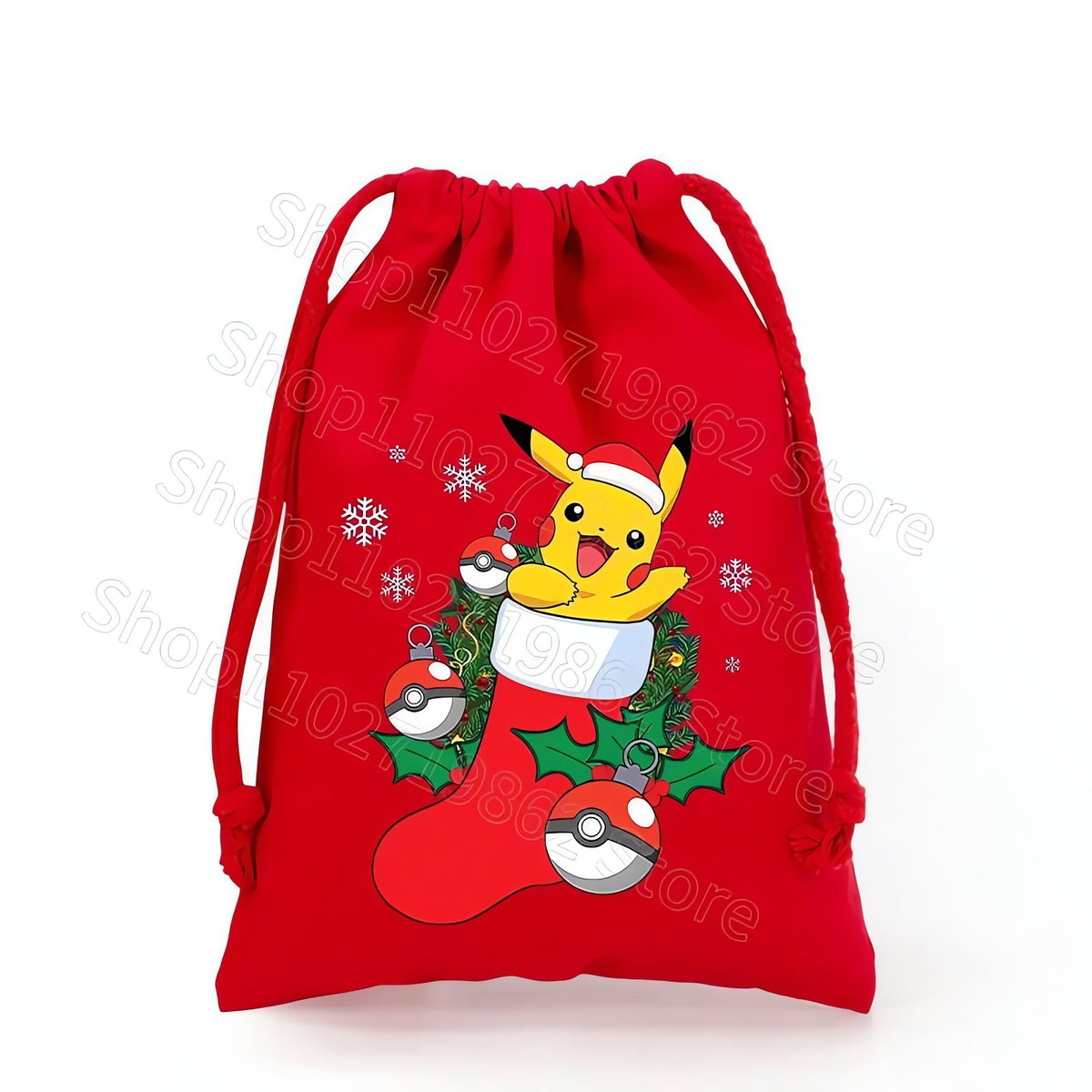 Pikachu Christmas drawstring gift bag – CWJL2305