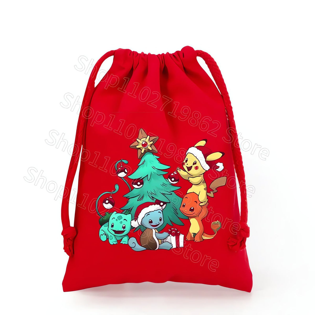 Pikachu Christmas drawstring gift bag – CWJL3003
