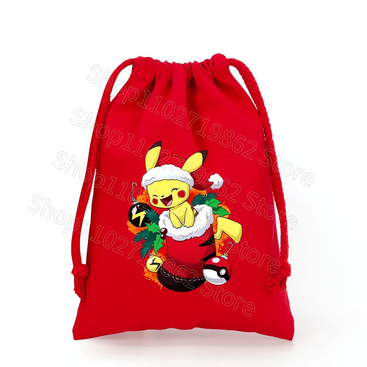 Pikachu Christmas drawstring gift bag – CWJL3005