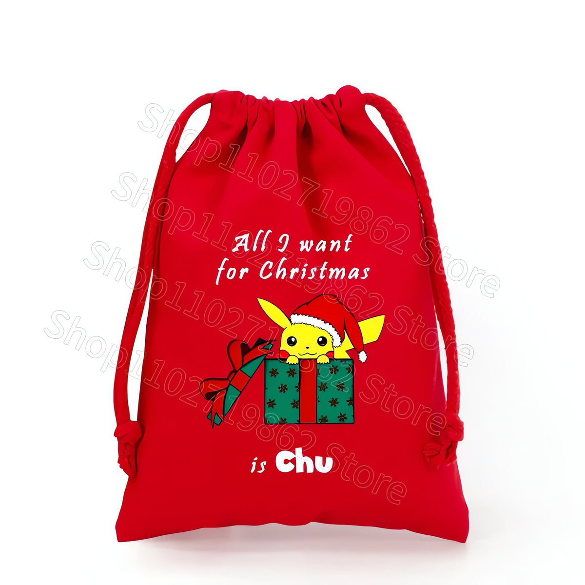 Pikachu Christmas drawstring gift bag – CWJL3007