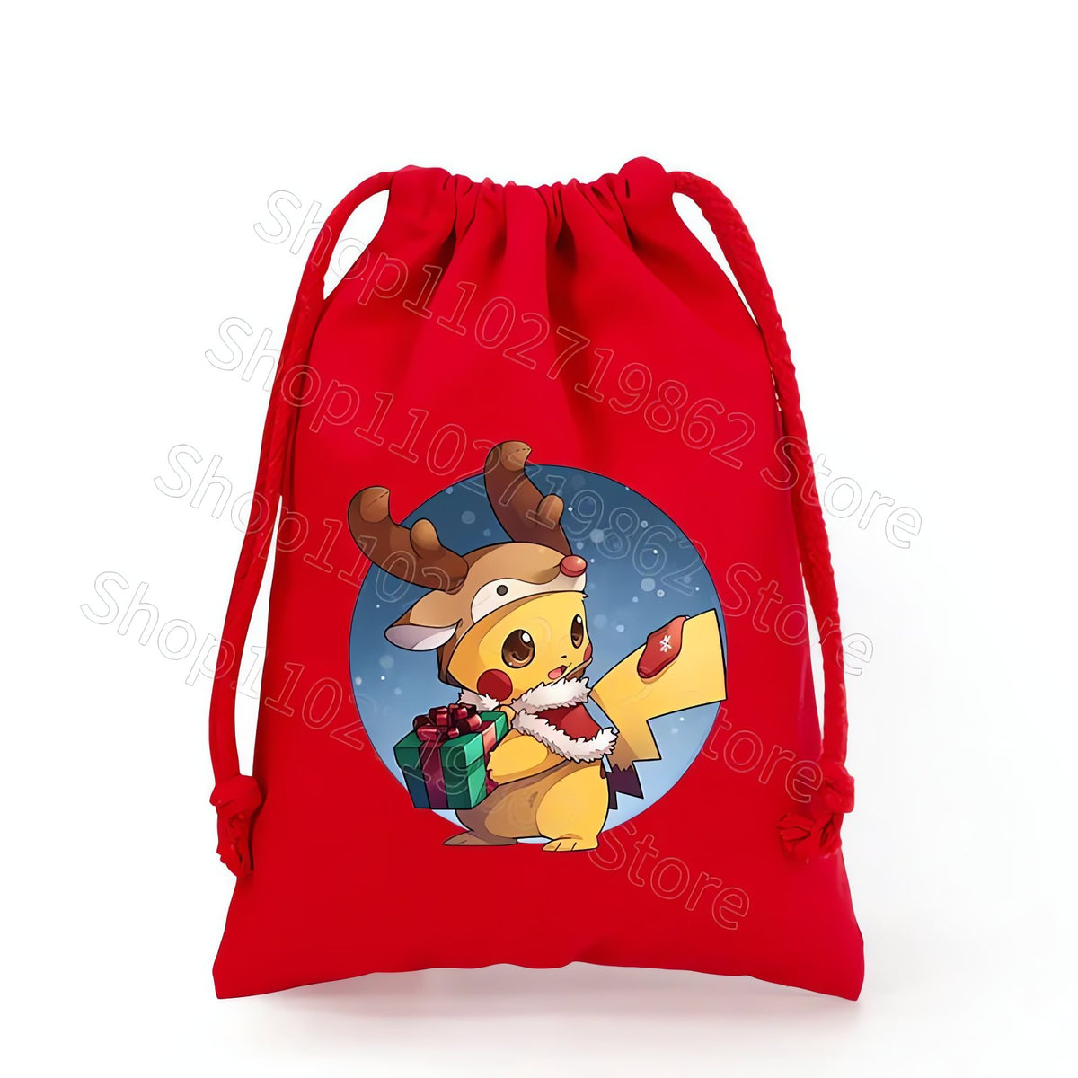 Pikachu Christmas drawstring gift bag – CWJL3013
