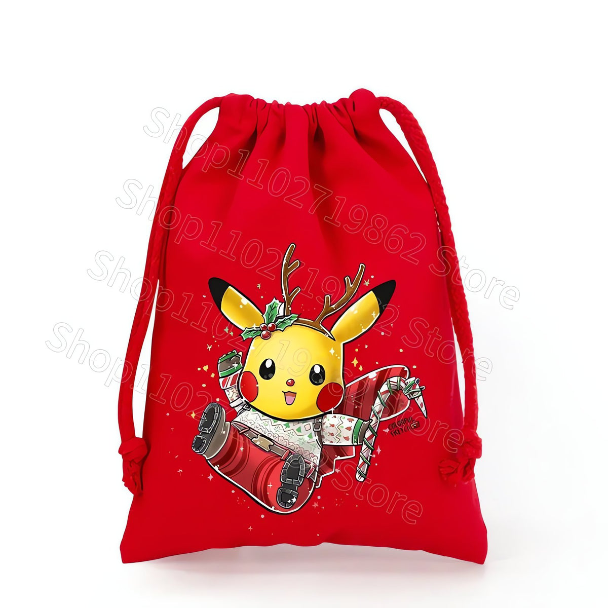 Pikachu Christmas drawstring gift bag – CWJL3038