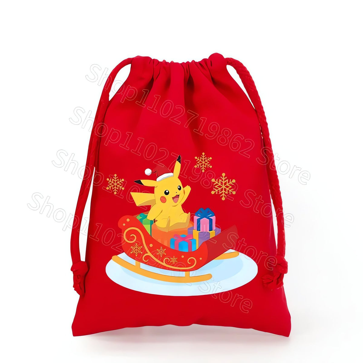 Pikachu Christmas drawstring gift bag – CWJL3039