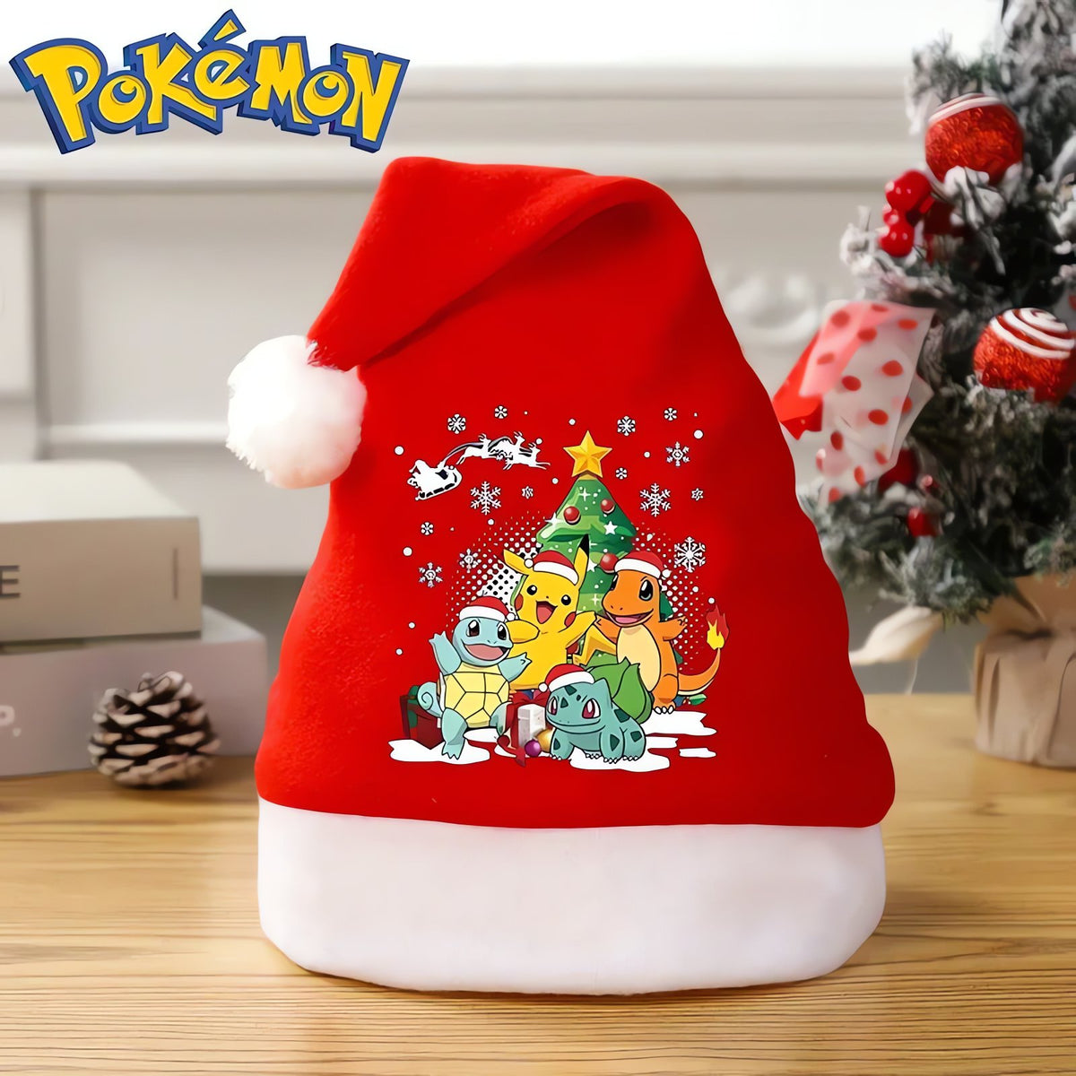 Pikachu Christmas hat